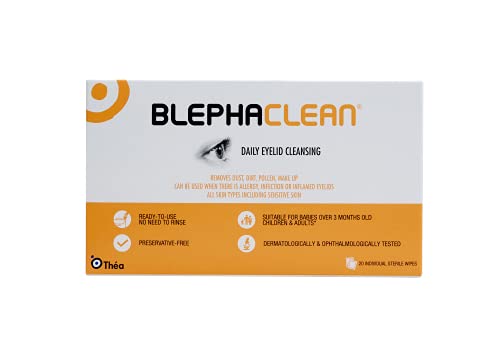 Blephaclean Daily Eyelid Wipes - Gentle Hygiene and Cleansing for Sensitive Skin | Suitable for Babies (3 Months and Up) | Preservative-Free | 20