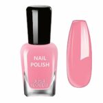 Pink Nail Polish - Quick Drying Long Lasting Nail Varnish -Pink Nail Varnish - Water Based Formula - Without Use UV Lamp 7ml