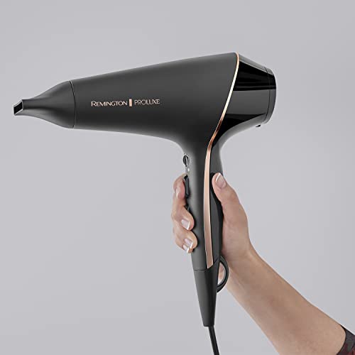 Remington Proluxe Ionic Hair Dryer with Styling Shot and Intelligent OPTIHeat Control Settings, 2400 W, Midnight Edition, AC9140B