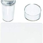 Cetornie One Piece Clear Silicone Jelly Stamper with Scraper Clear Nail Art Jelly Stamper Nail Art Stamping Stamper for Manicure Tools