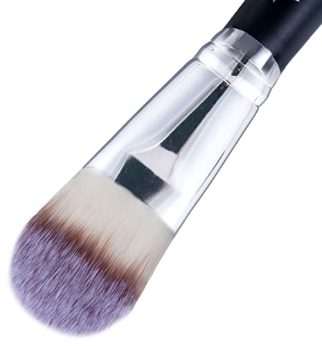 Powder Makeup Brush - Packing/Setting, Buffing, Blending, Sculpting. Suitable for use with Cream, Powder, Blush, Liquid, Bronzer and Mineral Foun