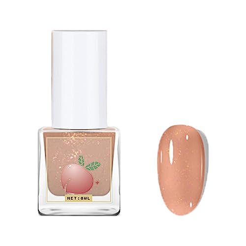 Shefave Pearl Nail Polish,Quick Dry Nail Polish - Natural Water Based Long Lasting Glossy Easy Peel off Fruity Aroma No Need Cure Nail Varnish -