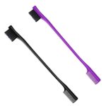 Lmyzcbzl Hair Edge Brush, 2 Pcs Double Sided Control Hair Brushes, 2 in 1 Hair Edge Control Brush, Dual Ended Hair Comb Brush