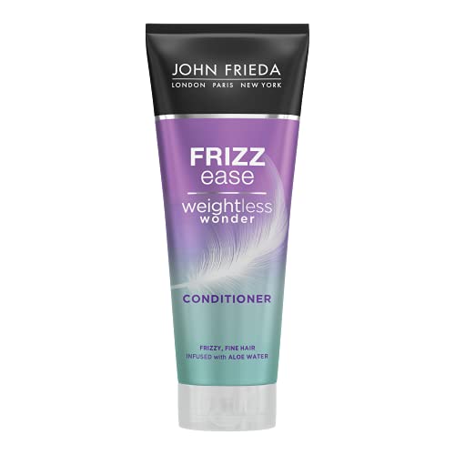 John Frieda Weightless Wonder Conditioner for Frizzy, Fine Hair with Aloe Water 250ml, Lightweight Conditioner for Fine, Frizzy, Dry Hair