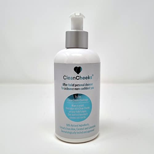 Clean Cheeks After Toilet Cleansing Lotion. 98% Natural Ingredients. Naturally Better Than Wetwipes (250ml)