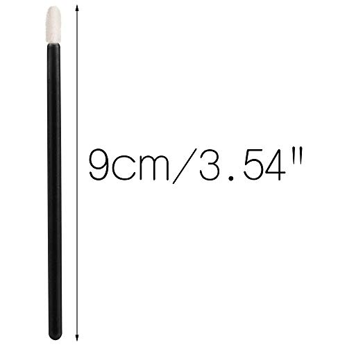 G2PLUS 100 PCS Disposable Lip Brushes - Black Disposable Lip Wands - Lipstick Lip Applicator Wands for Lips, Eyes and Makeup Application