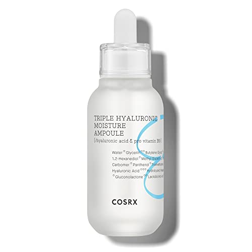 COSRX Hydrium Triple Hyaluronic Moisture Ampoule, 40ml | Hyaluronic Acid Viscous Serum | Korean Skin Care, Vegan, Cruelty Free, Paraben Free, CPN