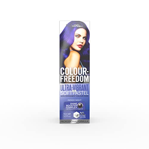 Knight & Wilson Colour-Freedom 150ml Mystic Purple Semi-Permanent Hair Colour - Ultra-Vibrant Vegan Friendly Colour Mask with Shine Booster Compl