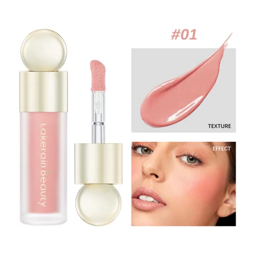 Liquid Blush - Cream Blush - Waterproof Lightweight Natural-Looking Smooth Natural-Looking Dewy Finish Skin Tint Blush Makeup - 7.5ml (01#)
