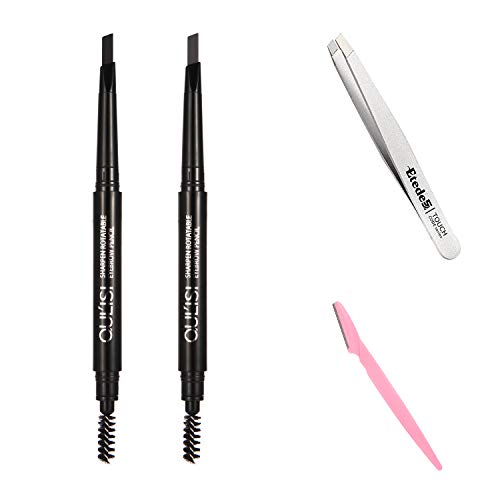 Eyebrow pencil Makeup Fill and Fluff,2 eyebrow pen,light brown