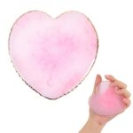 Sibba Heart Nail Palette Resin Nail Art Mixing Palette Polish Color Mixing Plate Golden Edge Resin Nail Holder Heart Shape Cosmetic Mixing Tools