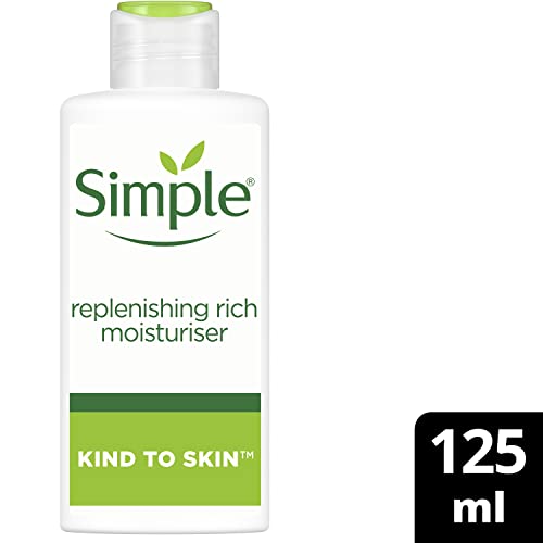 Simple Kind To Skin Replenishing Uk’S #1 Facial Skin Care Brand* Rich Moisturiser For 12-Hour Moisturisation 125 Ml