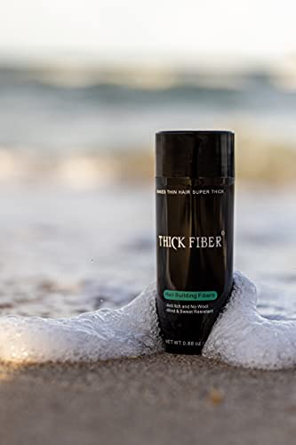 THICK FIBER Hair Fibres (Pack of 1 DARK BROWN) | Hair Powder for Thinning Hair 25g Bottle | Makes Thin Hair Look Thicker in Seconds | Hair Loss C