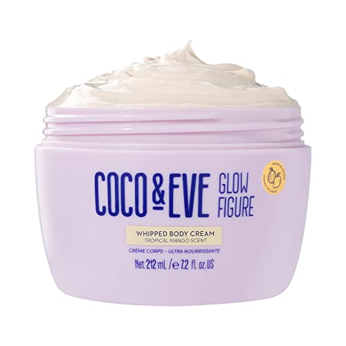 Coco & Eve Glow Figure Body Moisture Whip - Lotion and Moisturizer for Women | Hydrating Body Cream (212ml) (Lychee & Dragonfruit)