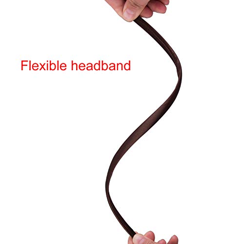 Duufin 40 Pieces Satin Headbands 1cm Plain Headband Craft DIY Headband Colorful Satin Covered Hair Band for Girls and Women, 40 Colours