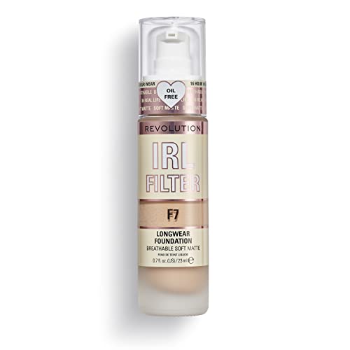 Makeup Revolution, IRL Filter, Longwear, Foundation, F7, 23ml