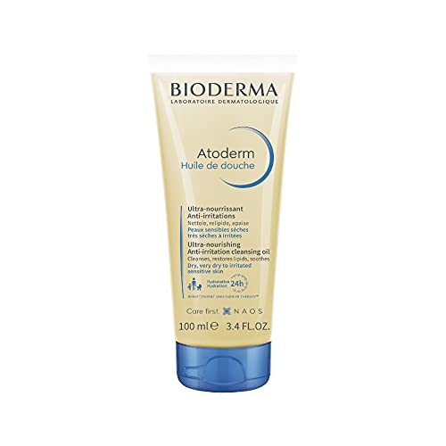 Bioderma Atoderm Shower Oil - Cleansing Oil Body Wash for Very Dry to Eczema-Prone Skin, Shower Oil to Nourish, Soothe & Restore Sensitive Skin,