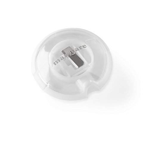 Manicare Dual Cosmetic Pencil Sharpener, For Large And Small Lip, Eye and Brow Pencils, Eyeliner, Lip Liner, Catches Shavings, Cosmetic Makeup To