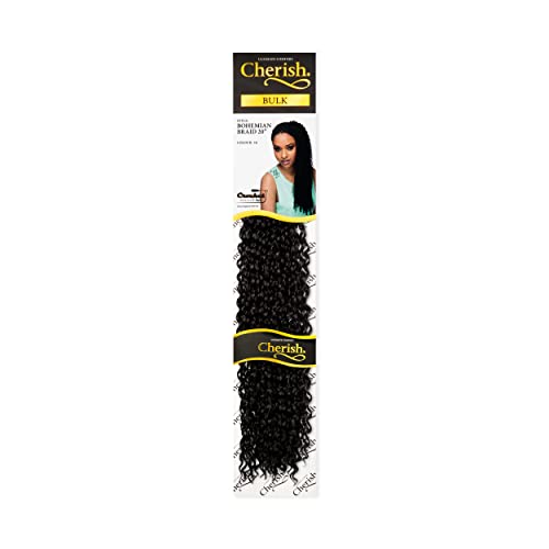 Cherish/Bohemian Braid Bulk 20'' / Crochet Hair Braids/Colour - 1B / Pack of 3