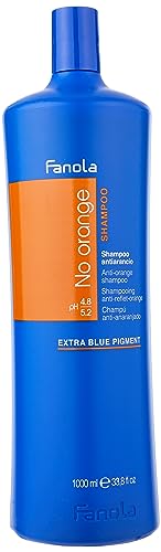 Fanola No Orange Shampoo, Anti-Orange Tones Shampoo for Neutralize Copper, Orange and Red Tones with Immediate Toning Action for Dark Colored Hai