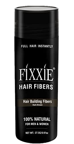 FIXXIE Hair Fibres MEDIUM BROWN for Thinning Hair 27.5g Bottle, Hair Fibre Concealer for Hair Loss for Men and Women, Naturally Thicker Looking H