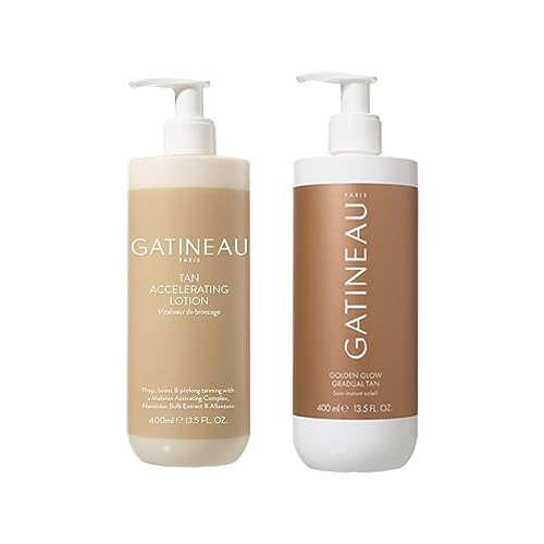 Gatineau - Total Body Glow Collection Skincare Gift Set, with Tan Accelerating Lotion (400ml) & Golden Glow Gradual Tan (400ml)