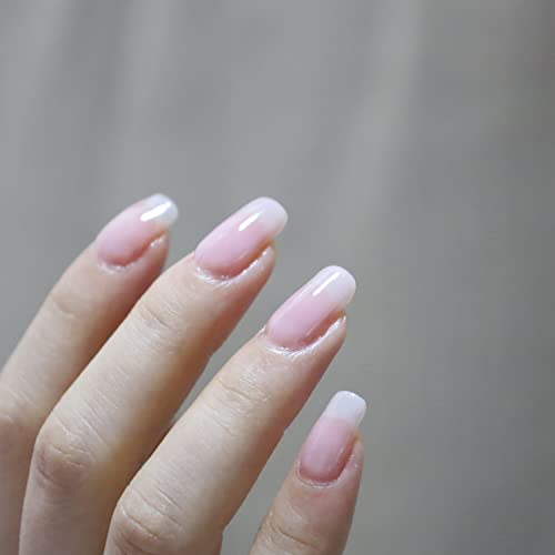 FZANEST Gel Nail Polish Soak Off LED UV Jelly Milky Clear Natural Gel Polish Varnish Nail Art Manicure (Cover Nude)