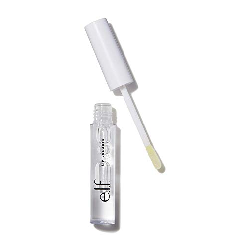 e.l.f. Lip Lacquer, Moisturizing, Shiny, Non-Sticky, Long Lasting, Provides Maximum Color, Glides On, Clear 2.5ml