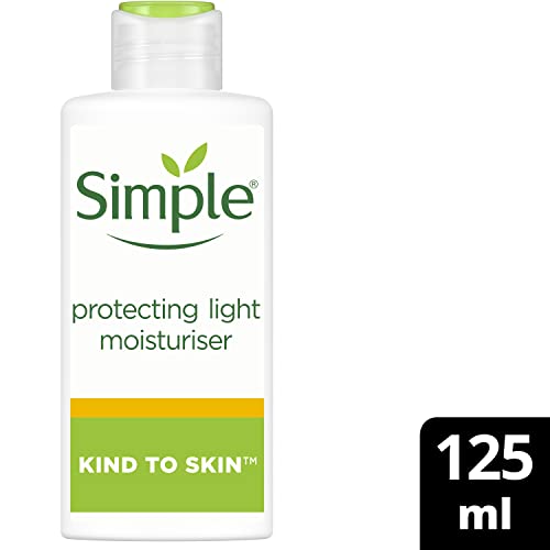 Simple Kind to Skin Protecting Light Moisturiser SPF 15 with pro-vitamin B5, vitamin E and glycerin lotion for sensitive skin 125 ml