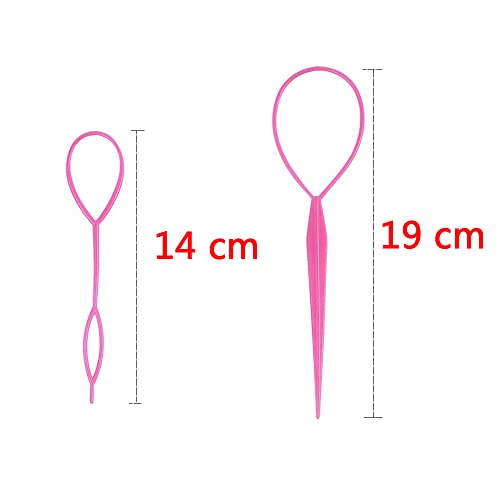 Hair Braiding Tool,Ponytail Holders,Topsy Tail Hair Tool, 8pcs Hair Braiding Tool Topsy Tail Loop French Braid Loop Tool Topsy Tail Kit, 4 Colors