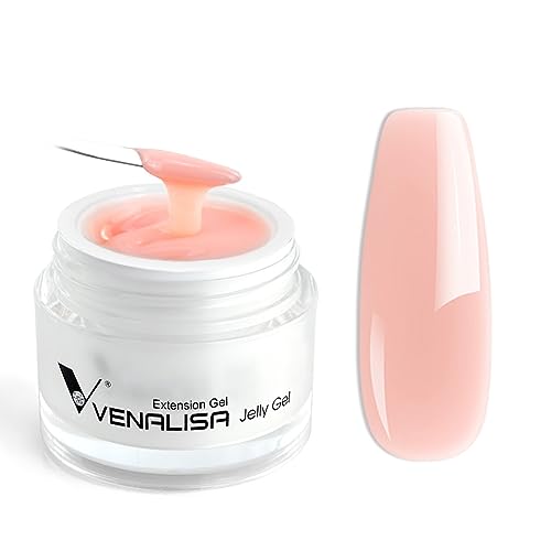 VENALISA 50ml Builder Base Gel Nail Gel Kit Nail Art Acrylic French Nails Smoke Nude Pink Natural Color Builder Nail Extend Gel…