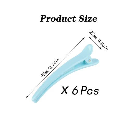 CCLKHY 6 Pcs Hair Sectioning Clips, Plastic Hairdresser Clips, Hair Hairdressing Styling Clips for Styling of All Hair Types