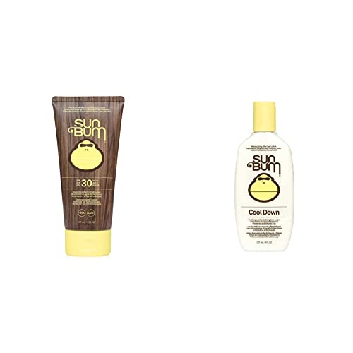 Sun Bum Original SPF 30 Suncream Lotion, Broad Spectrum Moisturizing Sunscreen, 177ml & Sun Bum Cool Down After Sun Lotion, Made with Aloe Vera a