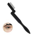 1Pcs Stainless Steel Folding Eyelash Comb & Eyebrow Grooming Brush, Lash Separator Makeup Tool, Portable & Durable, Ideal for Travel & Home Use,