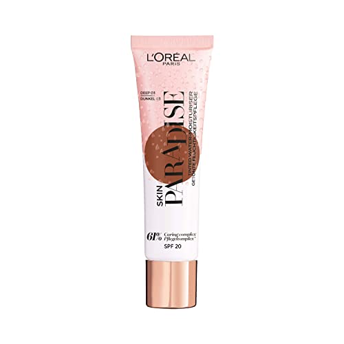 L'Oreal Paris Skin Paradise Tinted Moisturiser, Up to 24h hydration, SPF20, 01 Light, 0.039 kg
