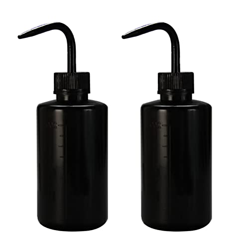 UNVOJL 2 Pieces Eyelash Washing Bottle with Cap 250ml Plastic Squeeze Bottle Eyelash Extension Tools for Beauty Salon (Pink)