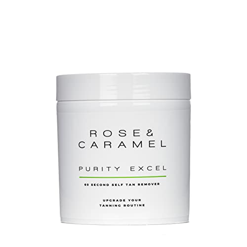 Rose & Caramel Purity Excel 60 Second Fake Tan Remover. Express Exfoliating Self Tan Eraser. Rapid Tan Removal. Quick Self Tan Remover, Vegan, Cr