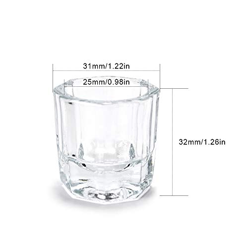 KADS 1pc Crystal Glass Dappen Dish/Lid Bowl Cup Crystal Glass Dish Nail Art Tools Acrylic Nail Art Equipment Mini Bowl Cups
