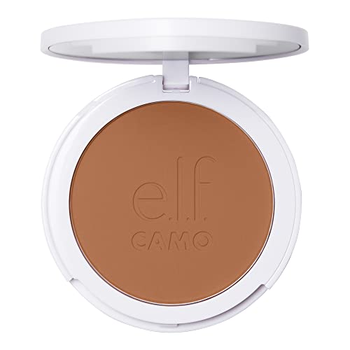 e.l.f. Camo Powder Foundation, Lightweight, Primer-Infused Buildable & Long-Lasting Medium-to-Full Coverage Foundation, Light 280 N