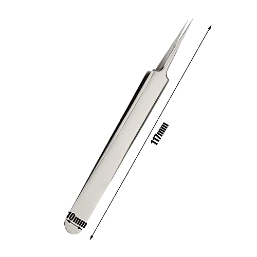 Professional Comedones Extractors Stainless Steel Ingrown Hair Tweezers Blackhead Remover Splinter Sharp Tip Tweezers for Acne