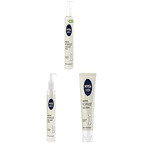 Nivea Men Sensitive Pro Menmalist Face and Beard Wash, Cleansing Men's Face Wash, 10 Essential Ingredients to Gently Remove Dirt and Oils, 200 ml