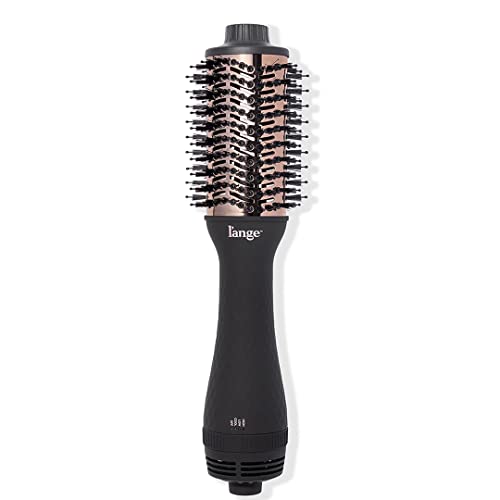 L'ANGE HAIR Le Volume 2-in-1 Titanium Brush Dryer Blush | Hot Air Blow Dryer Brush in One with Oval Barrel | Hair Styler for Smooth, Frizz-Free R