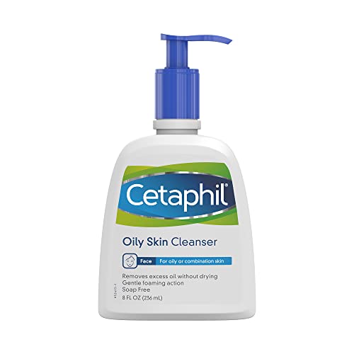 Cetaphil Oily Skin Cleanser, 236ml, Face Wash, For Combination to Oily Sensitive Skin, With Niacinamide