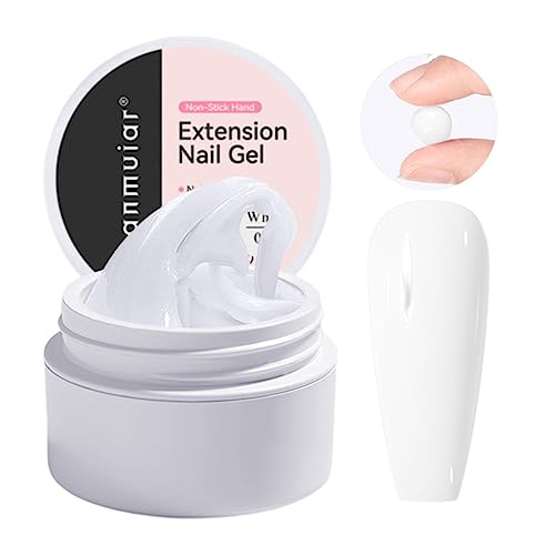 Builder Gel for Nails Extension, Solid Builder Gel Non-Stick Hard Builder Gel Clear Poly Builder Gel for 3D Modeling Decoration Nail Art DIY Mani