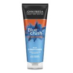 John Frieda Blue Crush Blue Conditioner 250 ml, Toning Conditioner for Brown Hair, Anti-Brass Conditioner for Brunettes with Crushed Blue Pigment