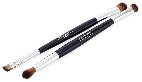 Eye Brush Set – Double Ended Makeup Brushes by Impora London. Eyeshadow Tools for Blending, Defining, Smudging, Shading. Perfect for Travel.
