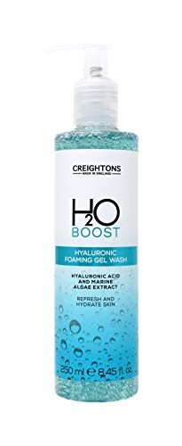 Creightons H2O Boost Hyaluronic Foaming Gel Wash (250ml) - Gently removes makeup & impurities whilst hydrating the skin. Vegan Friendly. Cruelty