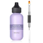 Slip Solution Kit ,60ML Extender Gel Nail Builder Kit Poly Nail Gel Nail Extension Clear Liquid Solution Anti-stick Tools with Nail Art Brush Sta