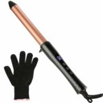 LXMTOU Curling Wand 25mm Ceramic Hair Curler Wand for Short to Long Hair Professional Styler 1 Inch Curling Iron with Clampless 100°C-230°C Tempe