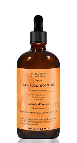SEA BUCKTHORN OIL 100ML, 100% Cold Pressed Organic, Unrefined, Pure & Natural, Repairs Damaged Skin, Calms Irritated Skin, Heals Rosacea Supplied